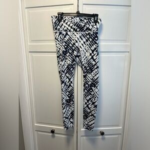 LINC Active Crossover Leggings Size Women’s Medium color Blue & White